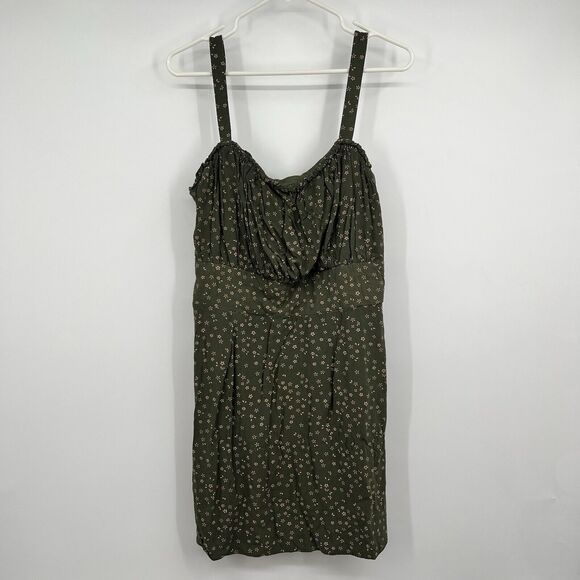Trixxi Women's Plus 1X Dress Green Floral Adjustable Boho Festival Hippie Fairy - Picture 1 of 7